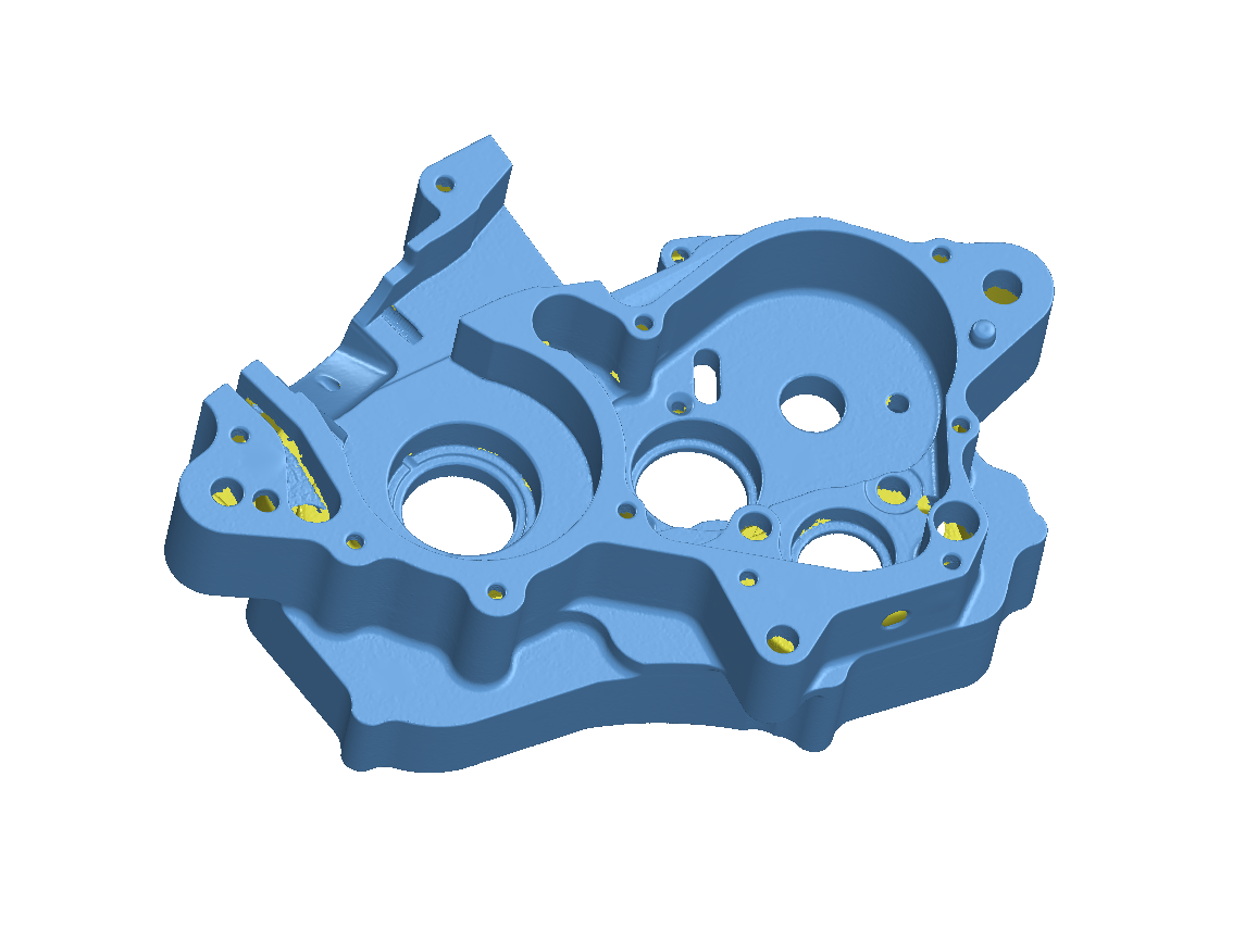 Escaneo 3D de un cárter de motor para ingeniería inversa