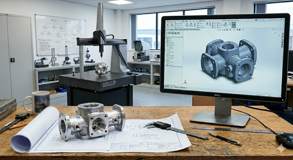 planos y CAD de piezas en ingeniería técnica